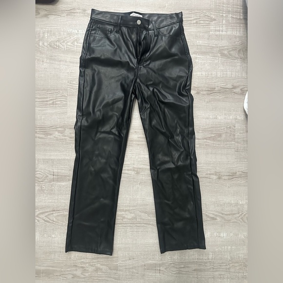 Black Faux Leather Pants - Picture 2 of 4